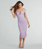 The midi dress length on the Anika Cold-Shoulder Pearl Mesh Formal Midi Dress provides an elevated silhouette perfect for any party, occasion, or everyday styling.