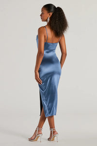 seona formal satin midi dress seona formal satin midi dress Joanna Satin Midi Dress  SIMKHAI