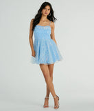 Revamp your 2025 wardrobe with this chic addition, the Brooke Cowl Neck Sequin Tulle A-Line Party Dress in light blue, perfect for elevating your style in the new year.