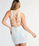 Aubree Lace Up Sequin Party Dress Windsor