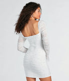 Revamp your 2025 wardrobe with this chic addition, the Tracey Mesh Faux Pearl Bodycon Party Dress in white, perfect for elevating your style in the new year.