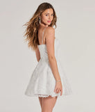 Own the evening in the Chloe Sequin Embroidered Mesh Skater Dress in white, a summer cocktail dress perfect for rooftop parties and stylish soirées.