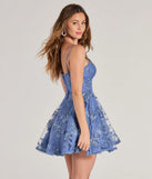 The Chloe Sequin Embroidered Mesh Skater Dress is a stylish denim floral dress featuring a fresh seasonal print and flattering design, perfect for garden parties, bridal showers, Valentine's Day celebrations, or everyday spring styling.