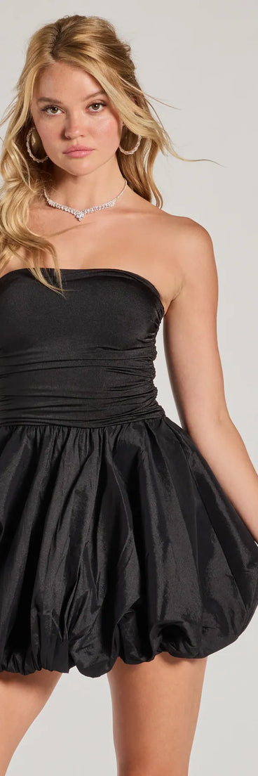 Aida Strapless Taffeta Bubble Hem Party Dress | Windsor Aida Strapless Taffeta Bubble Hem Party Dress | Windsor
