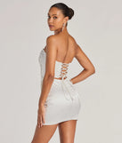The Hannah Pearl Beaded Floral Satin Corset Mini Dress is a mini dress that will make a statement with its short hemline and on-trend details to have you ready for any event!