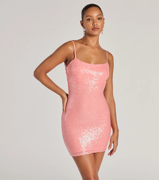 Maddie Strappy Back Bodycon Sequin Mini Dress Windsor