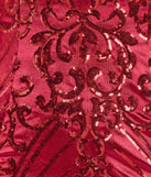 A stunning pick for an engagement photoshoot outfit or autumn wedding guest dress, this fall formal dress showcases the Carter Lace-Up Sequin A-Line Party Dress in red with a graceful silhouette that captures the moment.