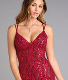 Hartley Lace-Up Sequin Mesh Bodycon Mini Dress