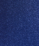 Briana Open-Back Bodycon Glitter Mini Dress