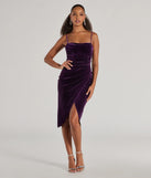 The Alice Corset Velvet Midi Formal Dress is a luxe velvet dress that offers a rich and elegant look, a stylish pick for a Military Ball gown, homecoming attire, or a wedding guest dress.