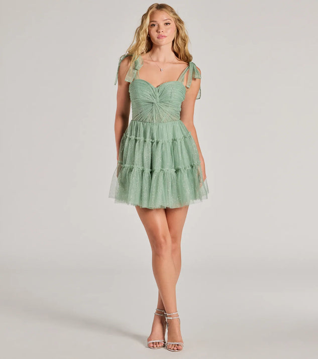 Ruffle skater dress hotsell
