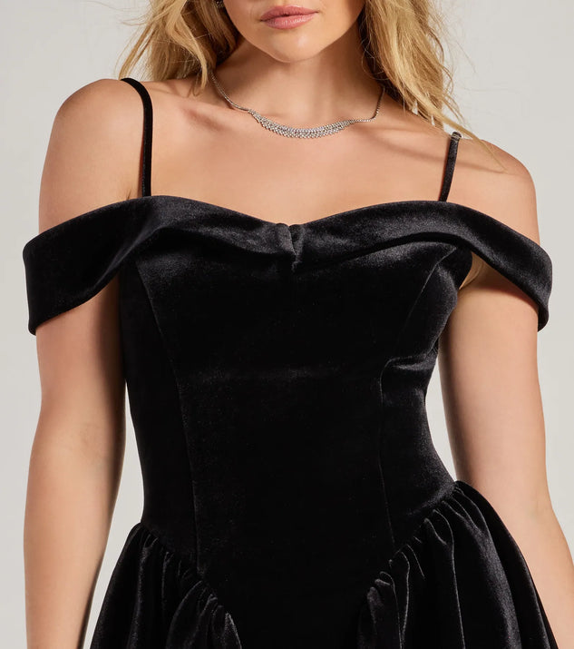 Andie Velvet Drop Waist Skater Dress | Windsor