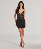 Make a bold statement in the Jovie Sequin Glitter Sheer Mesh Mini Dress in black, the perfect spring dress for weddings, cocktail hours, nights out, and/or seasonal celebrations.