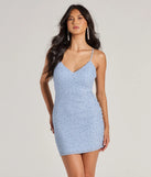 Turn heads in the beaming Demi Pearl Beaded Mesh Strappy Back Mini Dress, a stunning light sequin dress designed to add sparkle and elegance to your next night out or special occasion.