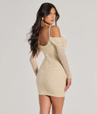 Own every entrance in the Talia Pearl Mesh Cold-Shoulder Mini Dress, a ivory party dress perfect for milestone birthdays and grad parties, or dancing through summer nights and unforgettable bachelorette celebrations.