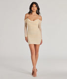 Make a bold statement in the Talia Pearl Mesh Cold-Shoulder Mini Dress in ivory, the perfect spring dress for weddings, cocktail hours, nights out, and/or seasonal celebrations.