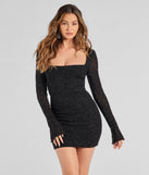 Breigh Beaded Lace-Up Mini Dress, a trendy black mini dress featuring modern details and a fresh seasonal hue, perfect for creating chic 2025 looks.