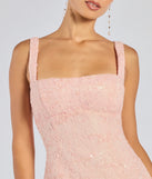 Make a bold statement in the Clarice Sequin Beaded Lace A-Line Mini Dress in pink, the perfect spring dress for weddings, cocktail hours, nights out, and/or seasonal celebrations.