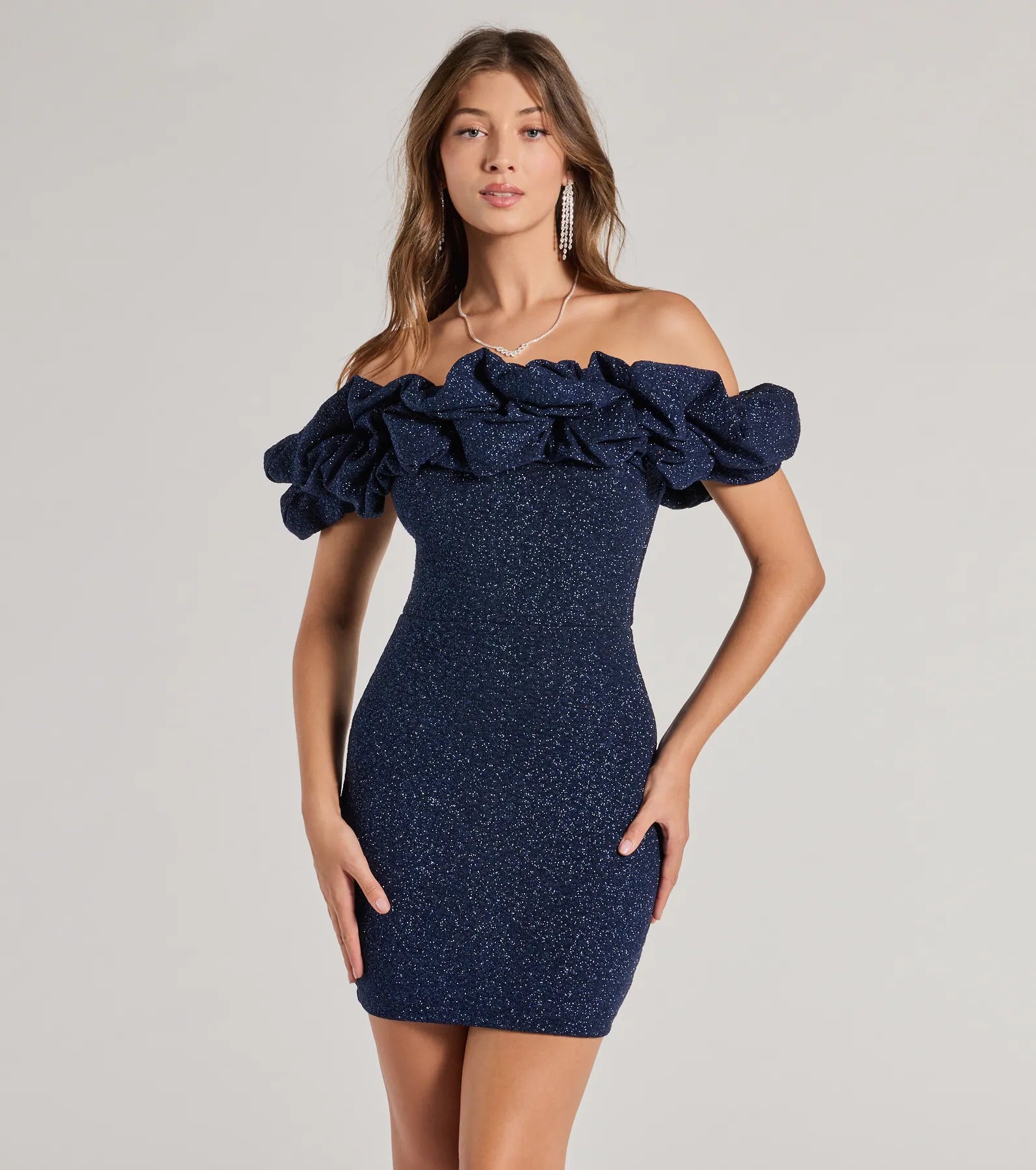 ワンピース andmary Amber offshoulder mini dress Amber offshoulder mini dress