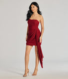 Revamp your 2025 wardrobe with this chic addition, the Kaiya Strapless Bodycon Ruched Mesh Mini Dress in red, perfect for elevating your style in the new year.