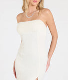 Step into milestone moments with the Kris Strapless Bodycon Beaded Midi Formal Dress, a standout in ivory dresses perfect for birdal showers, Easter celebrations, and 2025 grad looks.