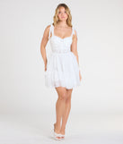 Shine with confidence, elegance, and standout style in the Cathy Sweetheart Corset A-Line Lace Short Dress—a white graduation dress designed with a fresh silhouette and the latest trends.