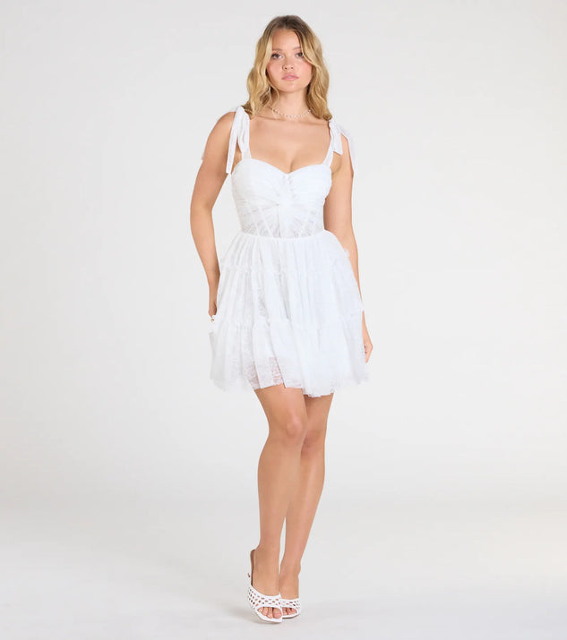 Cathy Sweetheart Corset A-Line Lace Short Dress | Windsor