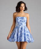 Shine with confidence, elegance, and standout style in the Joanna Sequin Lace Party Dress—a periwinkle graduation dress designed with a fresh silhouette and the latest trends.