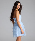 Arie Strapless Rhinestone A-Line Party Dress
