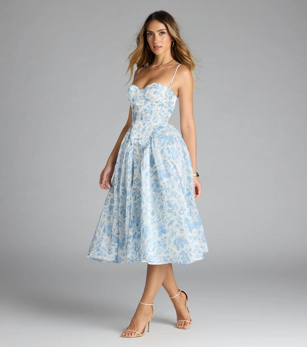 Clarabelle Sweetheart A-Line Midi Formal Dress | Windsor
