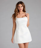 Shine with confidence, elegance, and standout style in the Amalia Bow A-Line Satin Short Dress—a white graduation dress designed with a fresh silhouette and the latest trends.