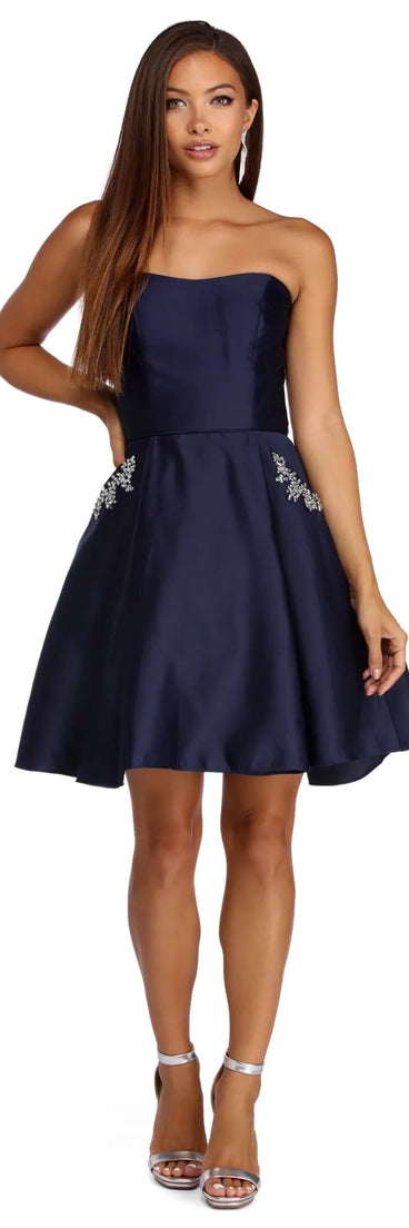 Noelle Formal Satin Party Dress
