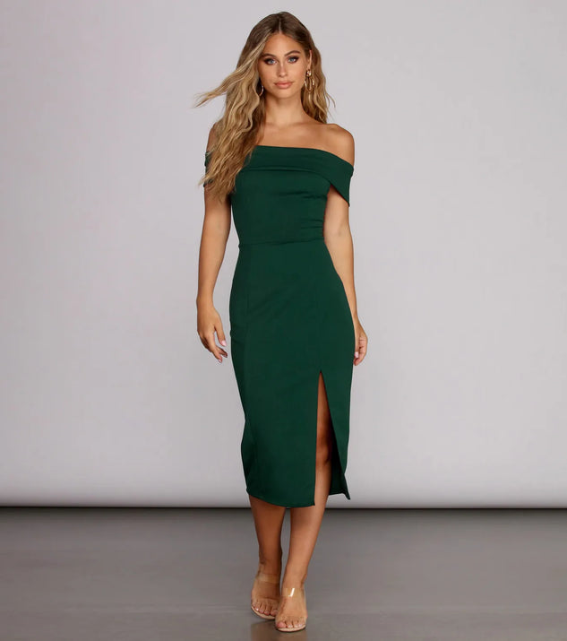 Kate Formal Crepe Midi Dress