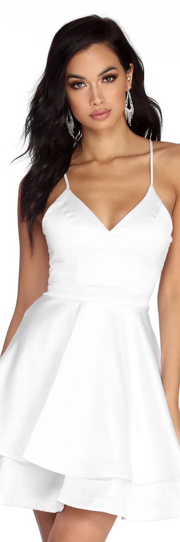 Sheila Satin Queen Skater Dress