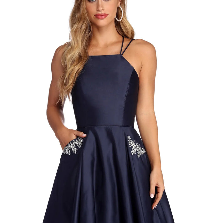 Deb Formal Rhinestone Party Dress