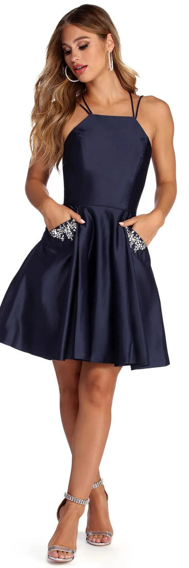 Deb Formal Rhinestone Party Dress