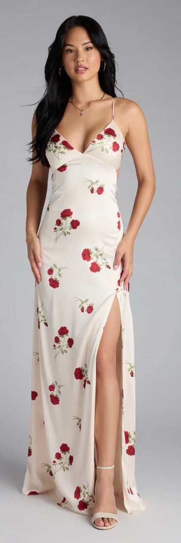 The Madeline Floral Strappy Back A-Line Formal Dress is your new go-to ivory dress—effortless, versatile, and made to update your fall style in seconds.