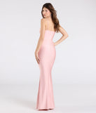 Make a bold statement in the Delia Formal Cowl Neck Long Dress in pink, the perfect spring dress for weddings, cocktail hours, nights out, and/or seasonal celebrations.