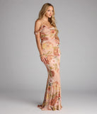 Holly Floral Cold Shoulder Mermaid Formal Dress