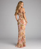 Holly Floral Cold Shoulder Mermaid Formal Dress