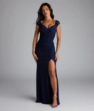 Feel instantly put-together in the Blossom Formal Halter Mermaid Dress in navy blue, a summer wedding guest dress designed for confident style and all-out celebration.