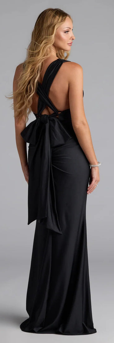 The Lucena Convertible Mermaid Formal Dress is your new go-to black dress—effortless, versatile, and made to update your fall style in seconds.