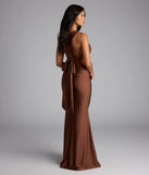 Own the spotlight in the Lucena Convertible Mermaid Formal Dress, a brown formal dress crafted to deliver luxe style for summer weddings, Army Balls, or any special event.