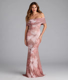 Mikayla Off-Shoulder Mermaid Floral Formal Dress