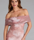 Mikayla Off-Shoulder Mermaid Floral Formal Dress