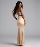 Evalina Lace-Up Mermaid Dress