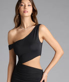Turn heads at Prom 2025 in this black prom dress, where statement-making details meet the iconic style of the Idella One-Shoulder Cutout Mesh Formal Dress.