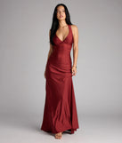 A stunning pick for an engagement photoshoot outfit or autumn wedding guest dress, this fall formal dress showcases the Jianne Formal Lace-Up Back Long Dress in rust with a graceful silhouette that captures the moment.