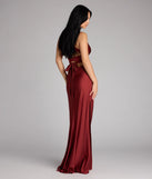 A stunning pick for an engagement photoshoot outfit or autumn wedding guest dress, this fall formal dress showcases the Jianne Formal Lace-Up Back Long Dress in rust with a graceful silhouette that captures the moment.