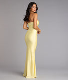 Cheryl Strapless Slit Mermaid Formal Dress